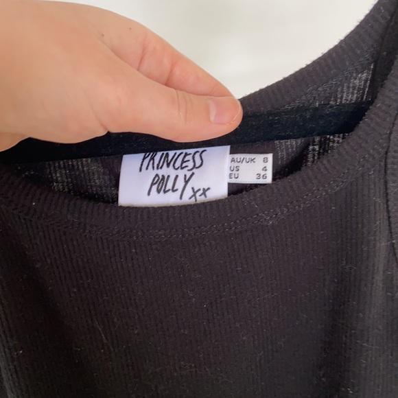 princess polly black tank top - Picture 2 of 2